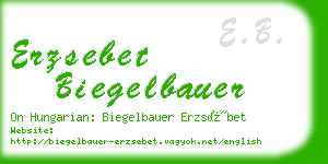 erzsebet biegelbauer business card